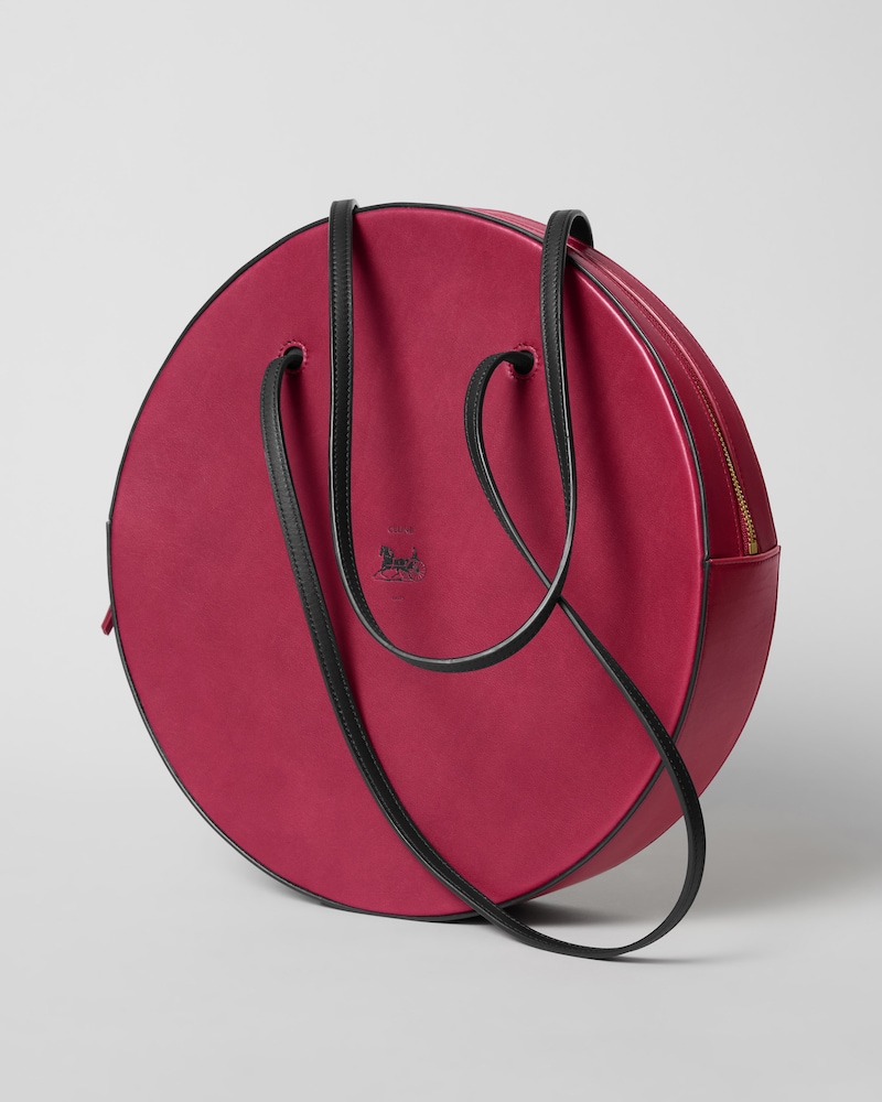 HAT BOX BAG IN SUPPLE SMOOTH CALFSKIN - BURNT RED - ALL BAGS - 1 | CELINE