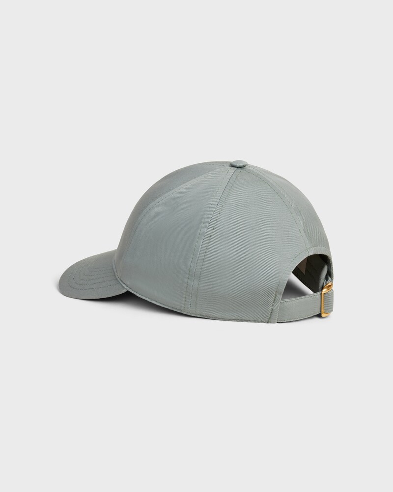 triomphe baseball cap in washed cotton - BLEU GRISE -  - 1 | CELINE