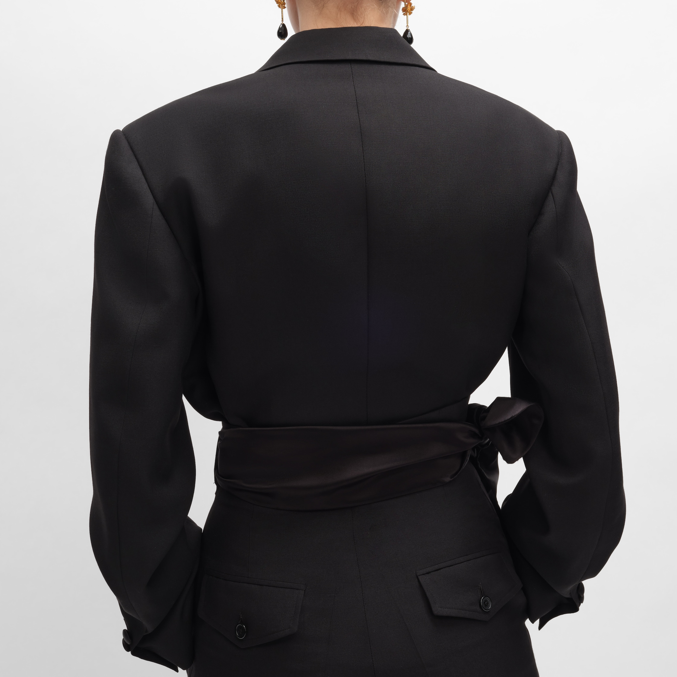 spencer tux jacket IN wool gabardine - BLACK | CELINE