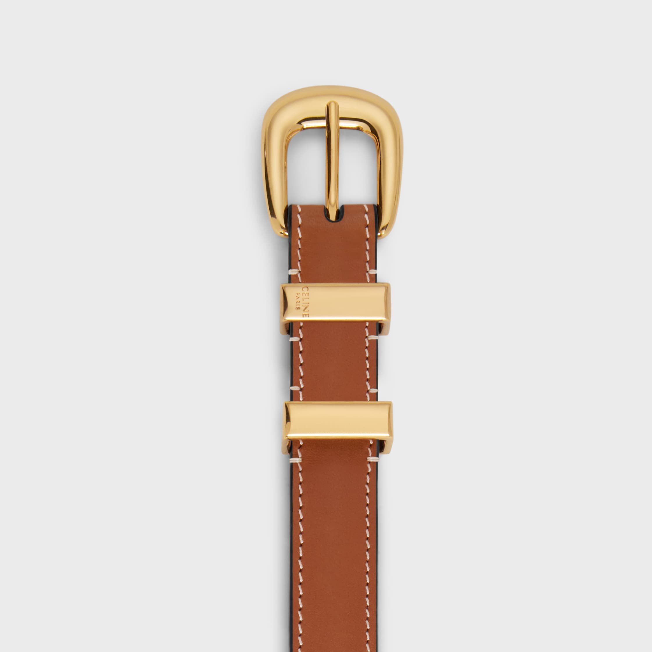 SMALL WESTERN BELT in Natural Calfskin - null | CELINE