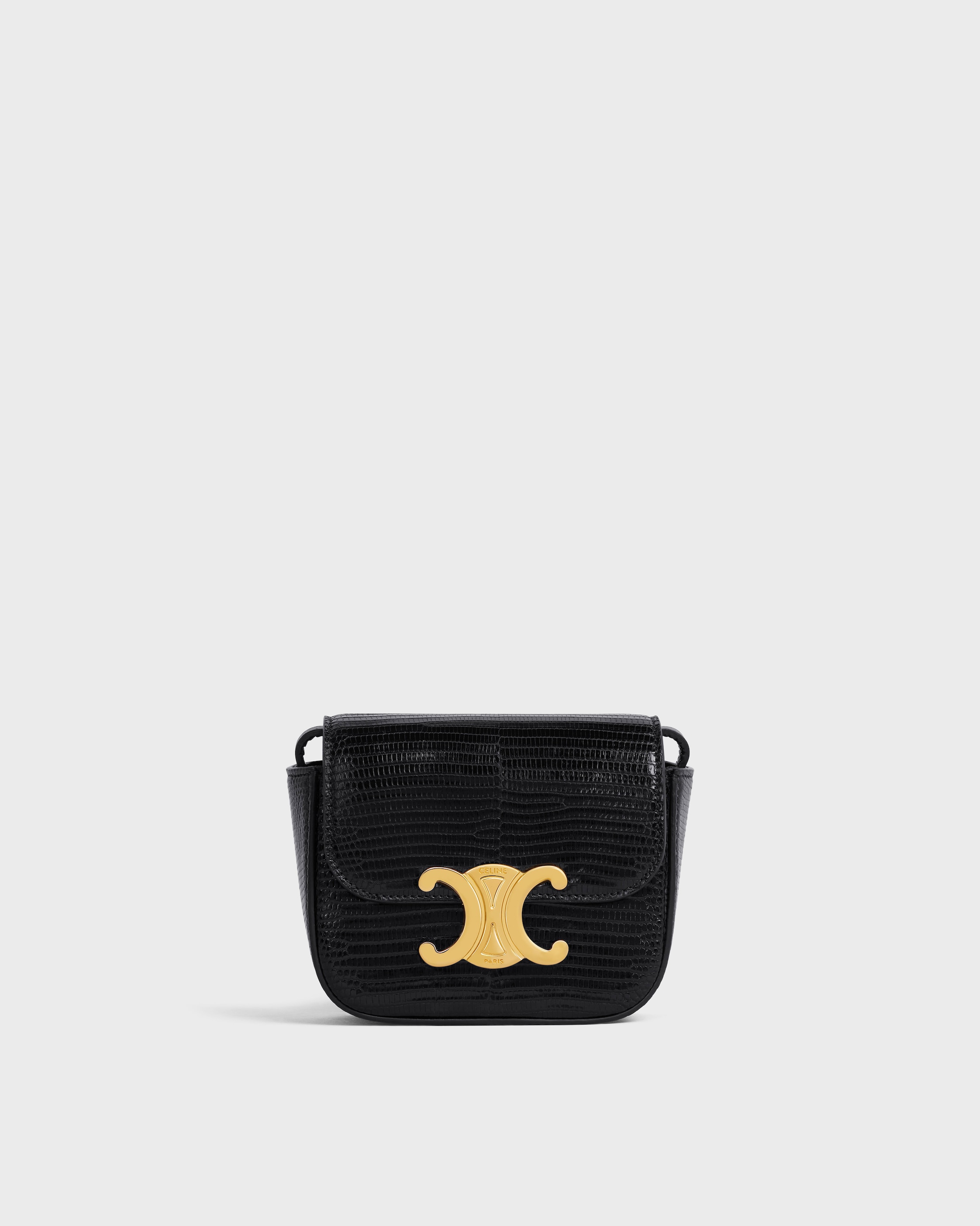 MINI CLAUDE in lizard - BLACK | CELINE