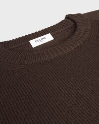 crew neck sweater IN WOOL AND CASHMERE - BROWN -  - 2 | CELINE