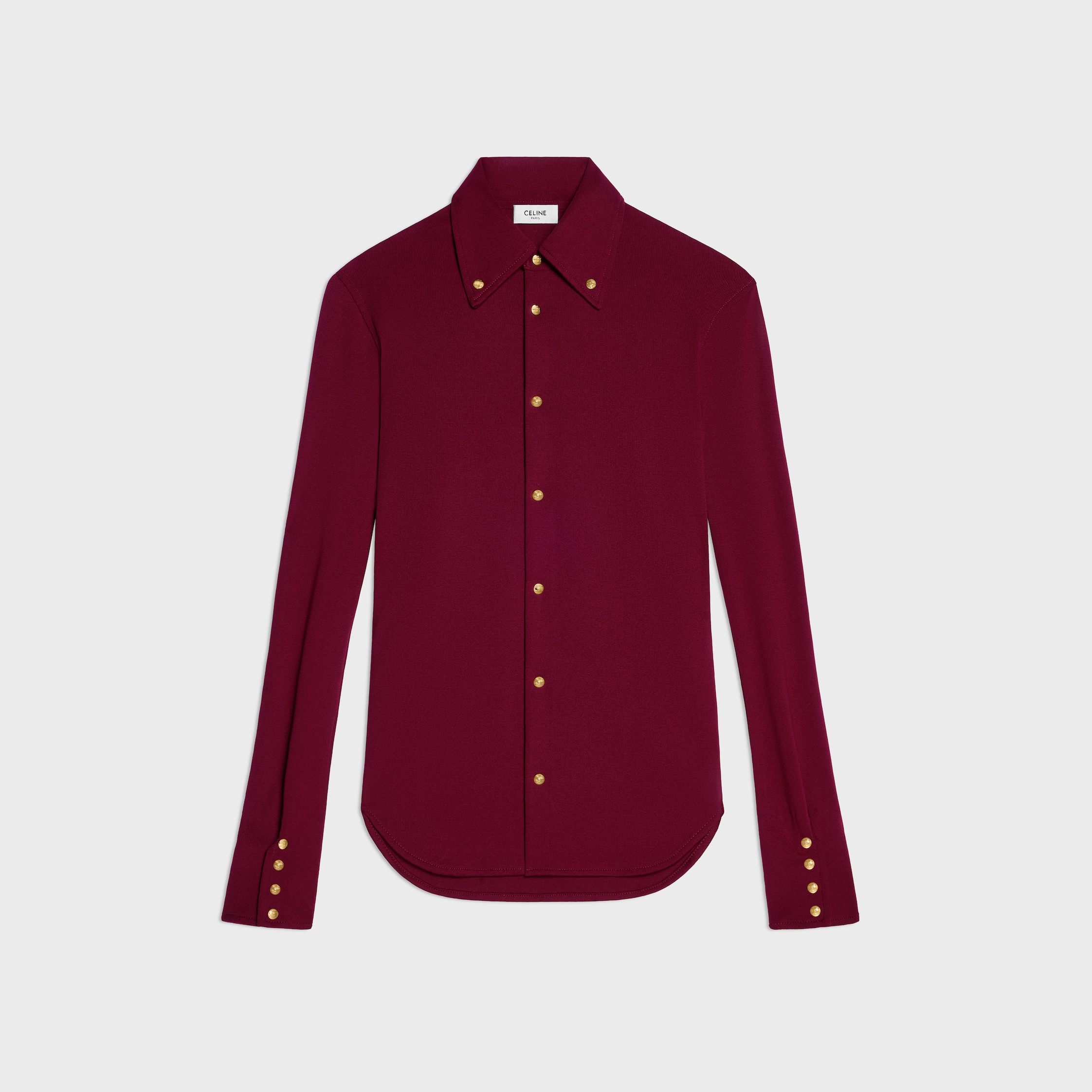 shirt IN cotton jersey - BORDEAUX | CELINE