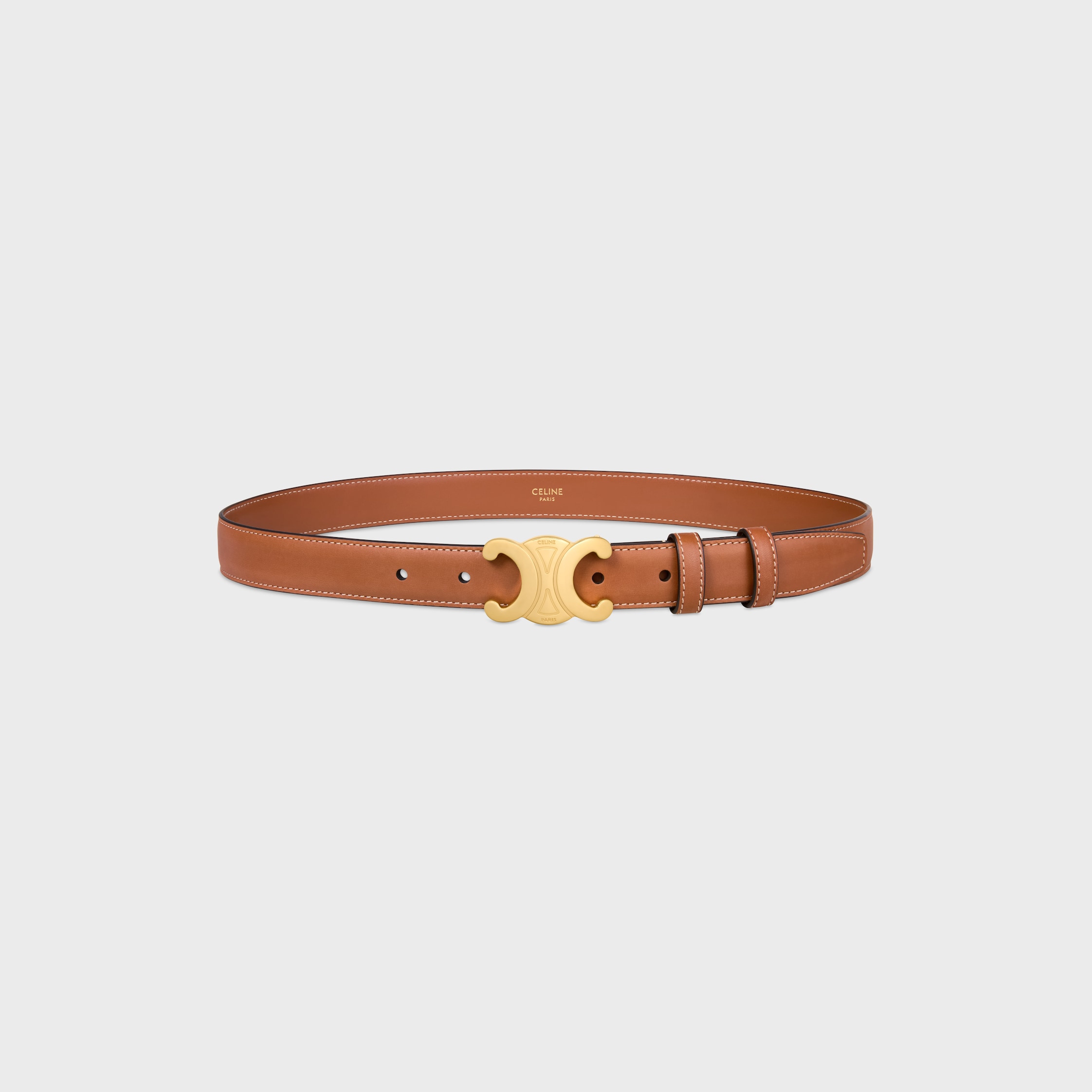 トリオンフ ベルト 25mm / ナチュラルカーフスキン - タン | CELINE
