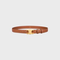 Triomphe Belt 25MM  IN Natural Calfskin - TAN -  - 1 | CELINE