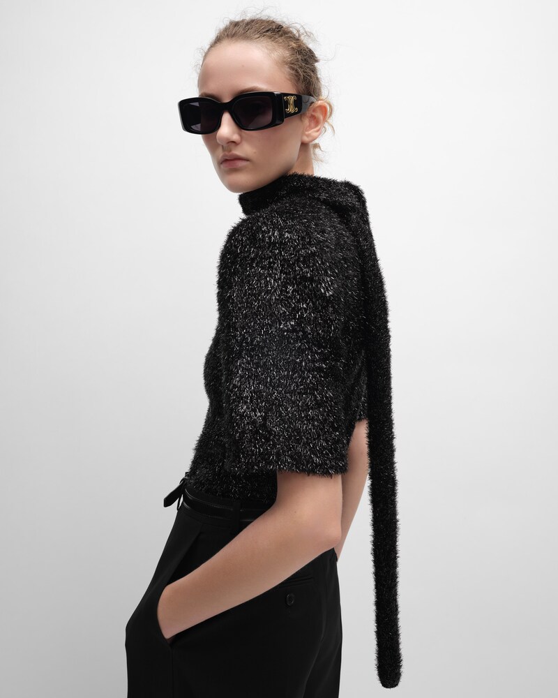 top IN lurex - NOIR BRILLANT -  - 1 | CELINE