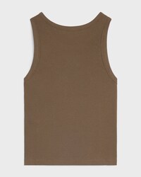 débardeur triomphe coton côtelé - GLAZED BROWN -  - 2 | CELINE