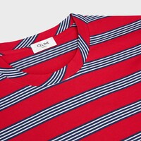 regular t-shirt IN STRIPED COTTON JERSEY - RED / NAVY / WHITE -  - 2 | CELINE