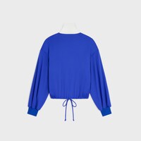 tracksuit jacket IN double face jersey - ELECTRIC BLUE/WHITE -  - 2 | CELINE