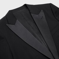 classic tux jacket IN grain de poudre wool - BLACK -  - 2 | CELINE