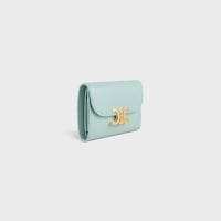 Small Flap Wallet TRIOMPHE IN Shiny calfskin - POWDER BLUE - NEW - 2 | CELINE
