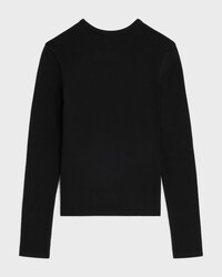 CAMISETA TRIOMPHE DE MANGA LARGA DE PUNTO DE ALGODÓN DE CANALÉ - NEGRO -  - 2 | CELINE
