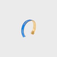 Celine Ribbon Small Cuff in Enamel and Brass with gold finish - SKY BLUE / GOLD -  - 2 | CELINE