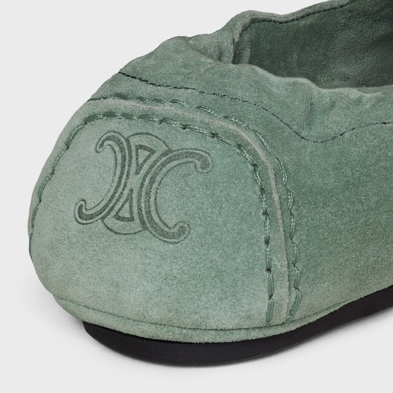 MOCASSIN ADAM EN CUIR DE VEAU VELOURS - CÉLADON -  - 1 | CELINE