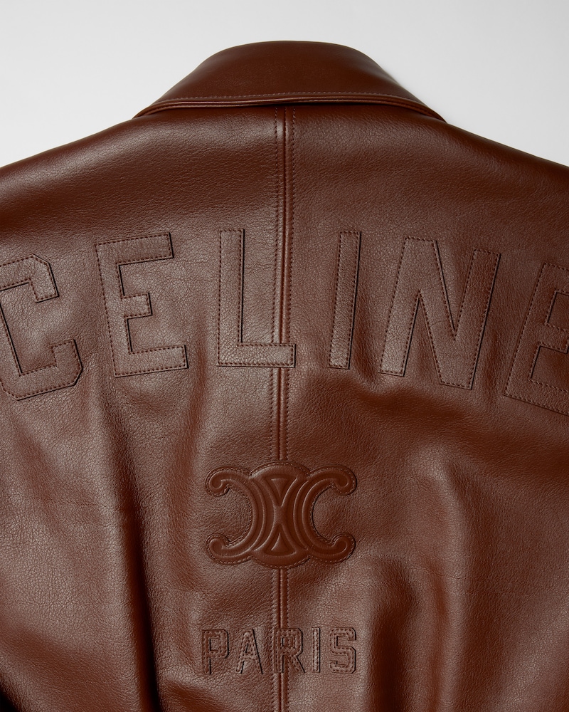 teddy jacket IN CALSFSKIN - BROWN -  - 1 | CELINE