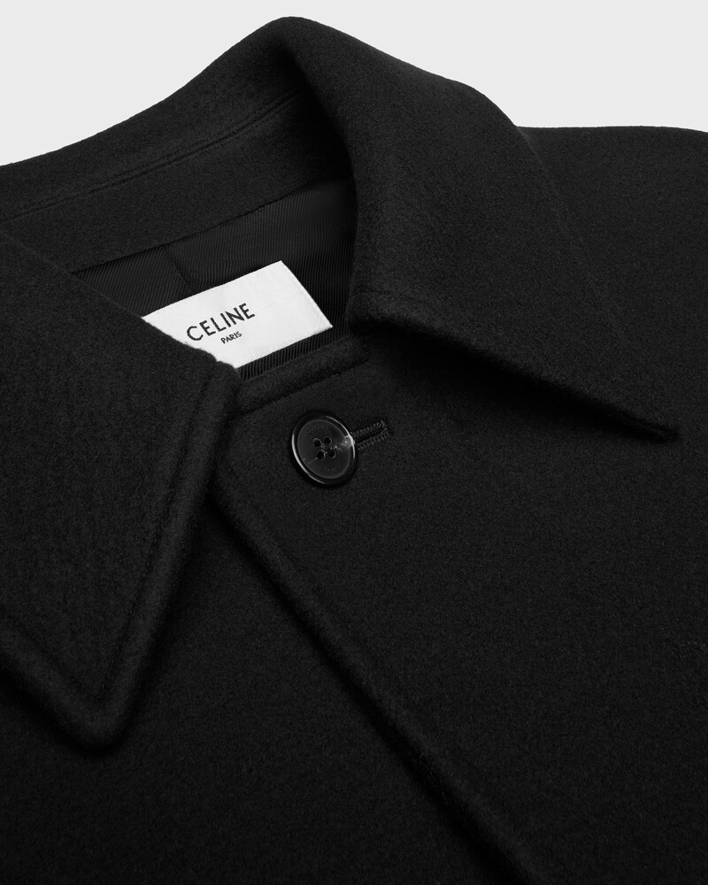 coat IN DOUBLE-FACE WOOL FELT - BLACK -  - 1 | CELINE