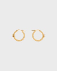 PENDIENTES DE ARO TRIOMPHE DE ESMALTE Y LATÓN CON ACABADO DORADO - AZUL CLARO / DORADO - PENDIENTES - 1 | CELINE