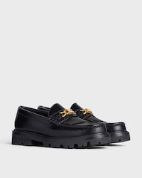 MARGARET LOAFER WITH TRIOMPHE in POLISHED BULL - BLACK -  - 2 | CELINE
