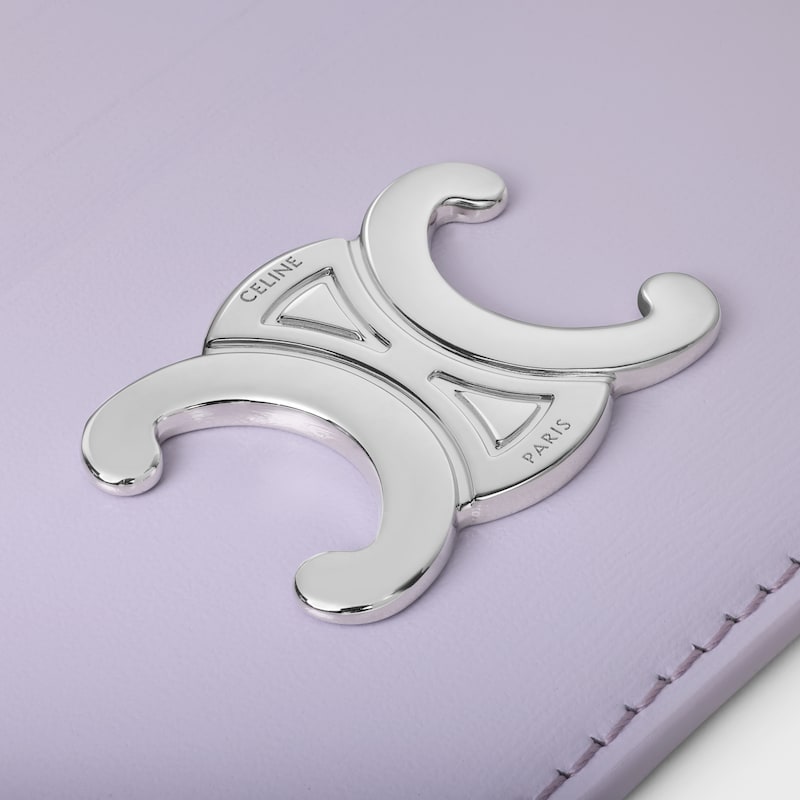 CARD HOLDER TRIOMPHE IN Shiny calfskin - PASTEL MAUVE - CARD HOLDERS - 1 | CELINE