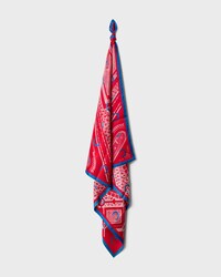square IN FRENCH GARDEN SILK TWILL - BLUE/RED -  - 2 | CELINE