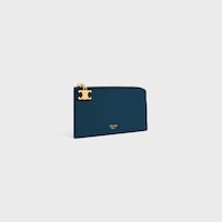 PORTE-CARTES LONG ZIPPé VEAU GRAINé - TEAL BLUE - PORTE-CARTES - 2 | CELINE