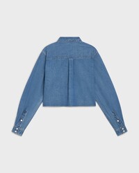 CHEMISE CROPPED DENIM UNION OCEAN WASH - UNION OCEAN WASH -  - 2 | CELINE