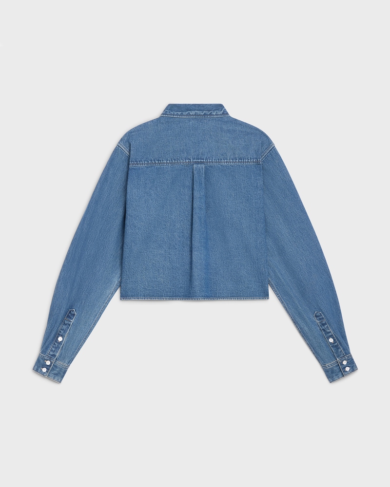 CROPPED SHIRT IN UNION OCEAN WASH DENIM - UNION OCEAN WASH -  - 1 | CELINE