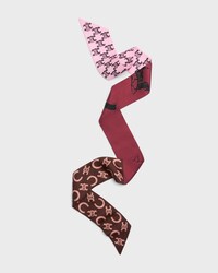 ribbon IN SILK TWILL - PINK/BROWN -  - 2 | CELINE