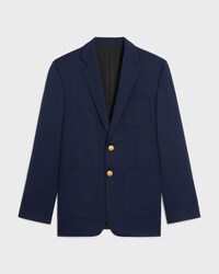 veste tailleur Laine diagonale - INK -  - 1 | CELINE
