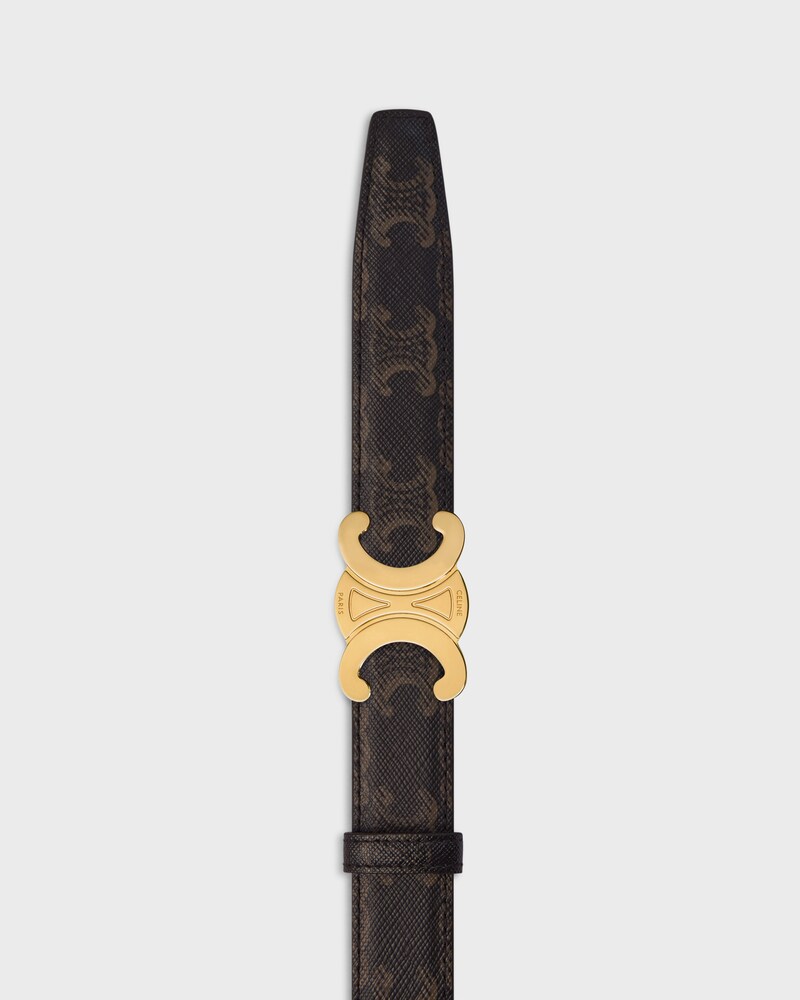 Reversible Strap 25MM IN Natural Calfskin and Triomphe Canvas -  -  - 1 | CELINE