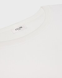 더블 레이어 티셔츠 - 파인 코튼 저지 - 오프 화이트 / 블랙 -  - 2 | CELINE