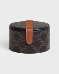 JEWELS Case in Triomphe Canvas and Calfskin - TAN - TRAVEL - 1 | CELINE