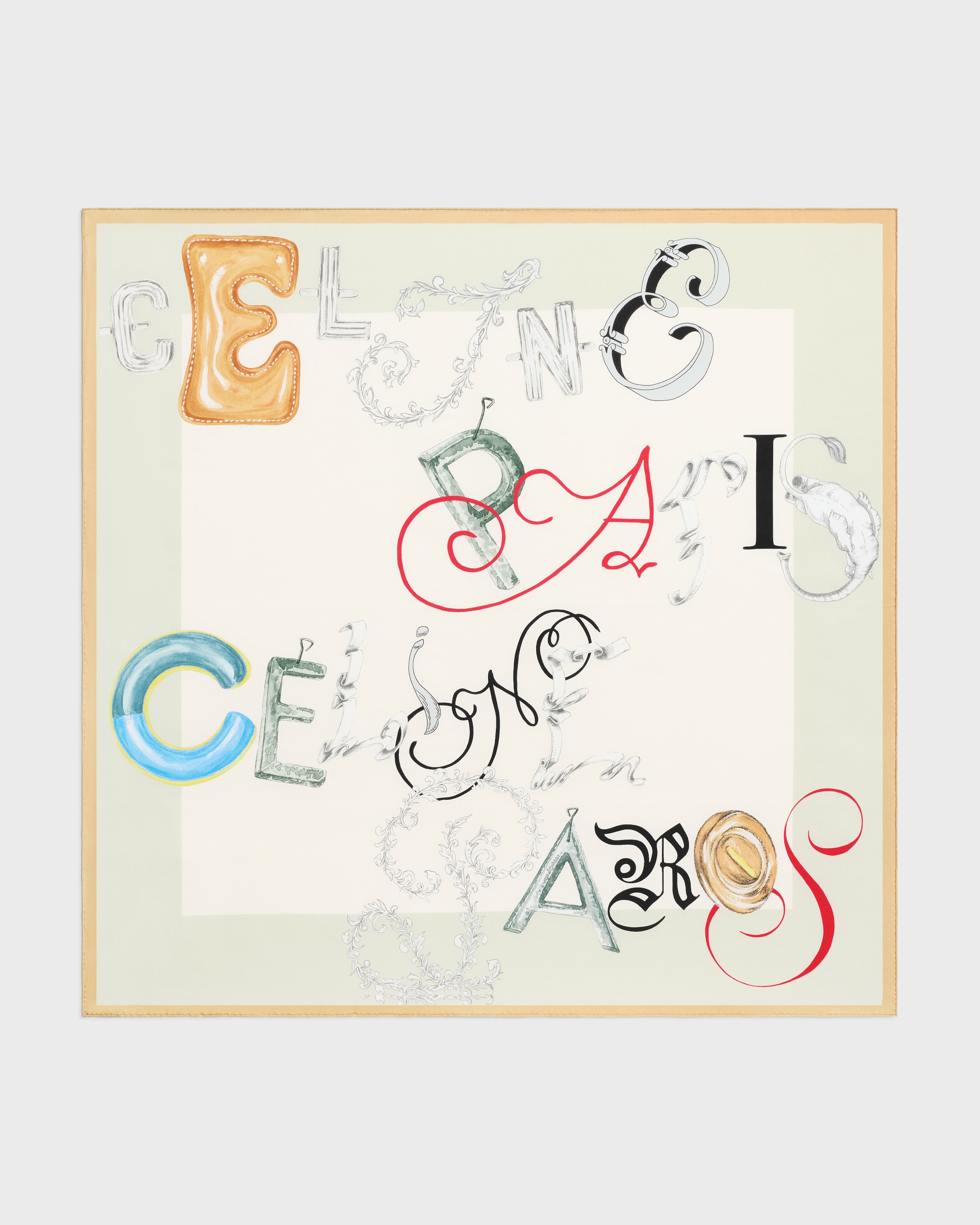 Canvas Ransom RANSOM FOULARD 90 - BEIGE/LATTE/MEHRFARBIG | CELINE