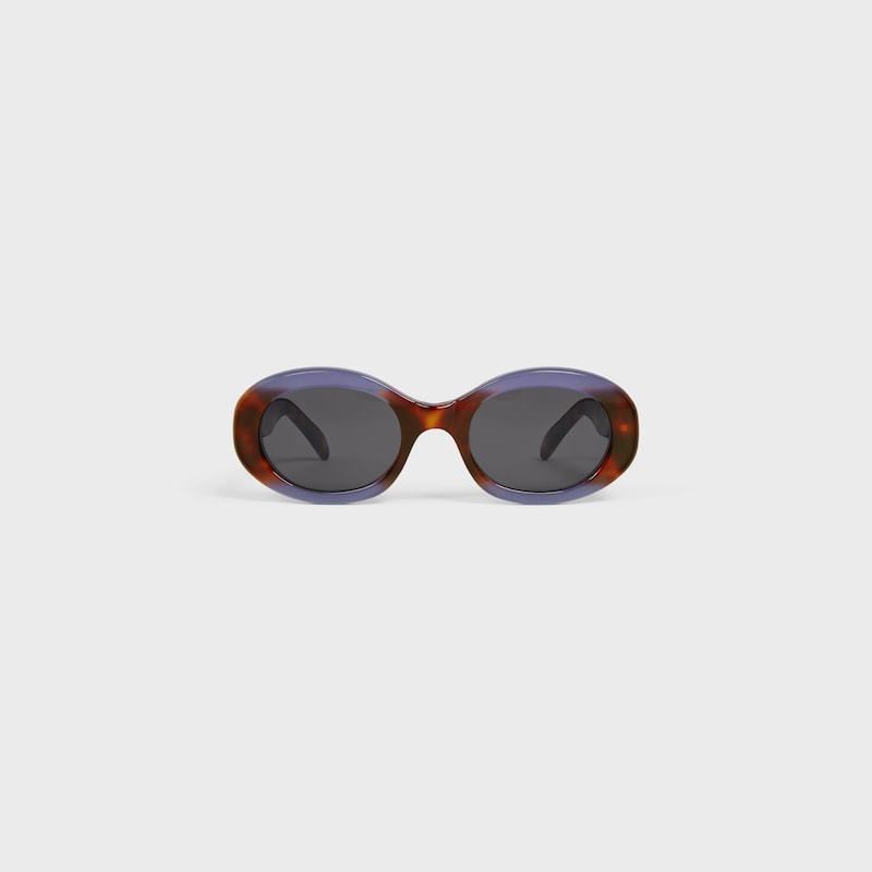 Triomphe 01 sunglasses in Acetate - Gradient Purple / Havana -  - 1 | CELINE