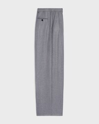pleated trousers IN CASHMERE FLANNEL - GRIS MELANGE -  - 2 | CELINE