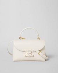 TEEN NINO BAG IN SMOOTH SATINATED CALFSKIN WITH ENAMEL CLOSURE - CREAMY WHITE - NINO - 1 | CELINE