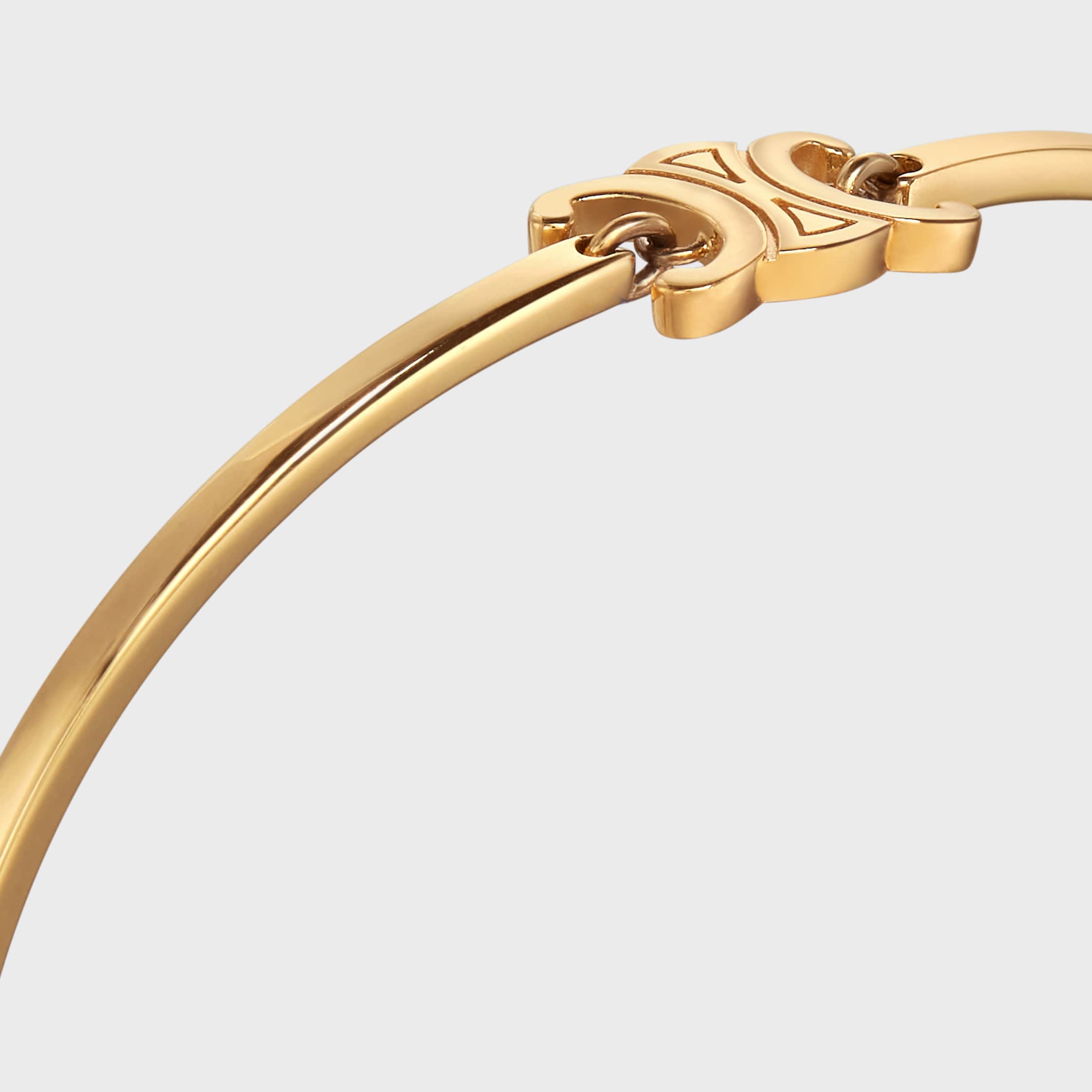 Triomphe Articulated Bracelet in Brass with Gold Finish - GOLD