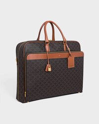 Garment Bag in Triomphe Canvas and Calfskin - TAN - CELINE MAISON - 2 | CELINE