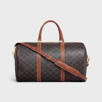 Medium Travel Bag IN Triomphe Canvas and calfskin - TAN - TRAVEL - 2 | CELINE
