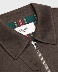 jacket IN WOOL GABARDINE - BROWN -  - 2 | CELINE