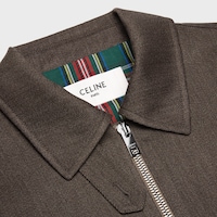 jacket IN WOOL GABARDINE - BROWN -  - 2 | CELINE