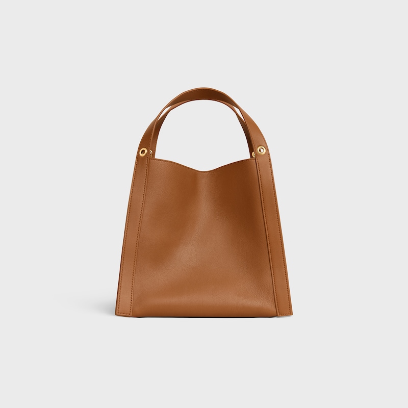 SMALL CUBE BAG IN SUPPLE CALFSKIN - SOFT TAN - MORE LINES - 1 | CELINE