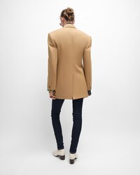 colonne jacket IN DIAGONAL WOOL - CARAMEL -  - 2 | CELINE