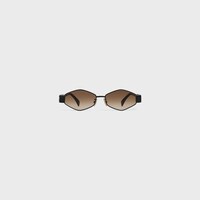 Triomphe Metal 02 sunglasses in Metal - Black / Gradient Brown -  - 1 | CELINE