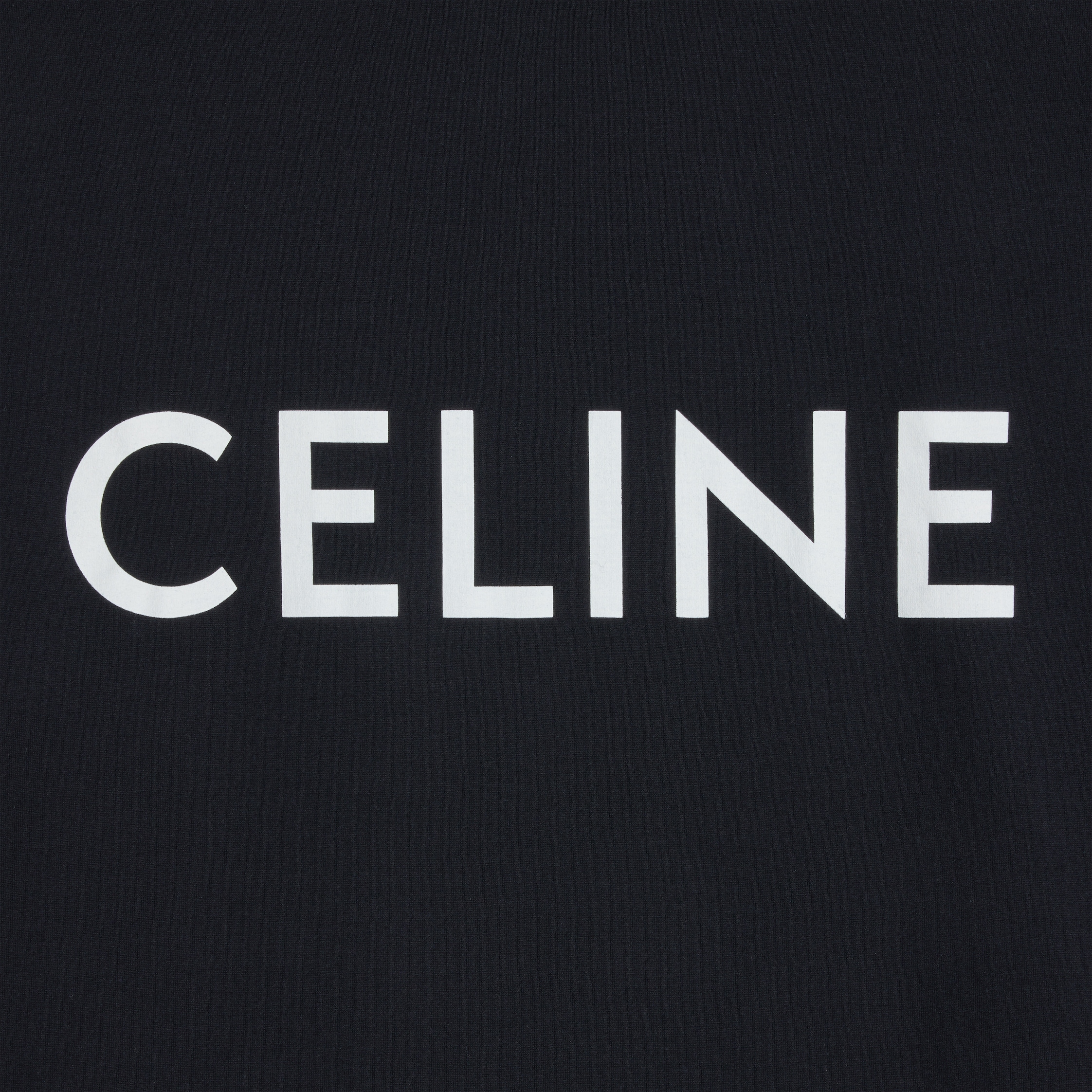 CELINE LOOSE T-SHIRT IN COTTON JERSEY - BLACK / WHITE | CELINE