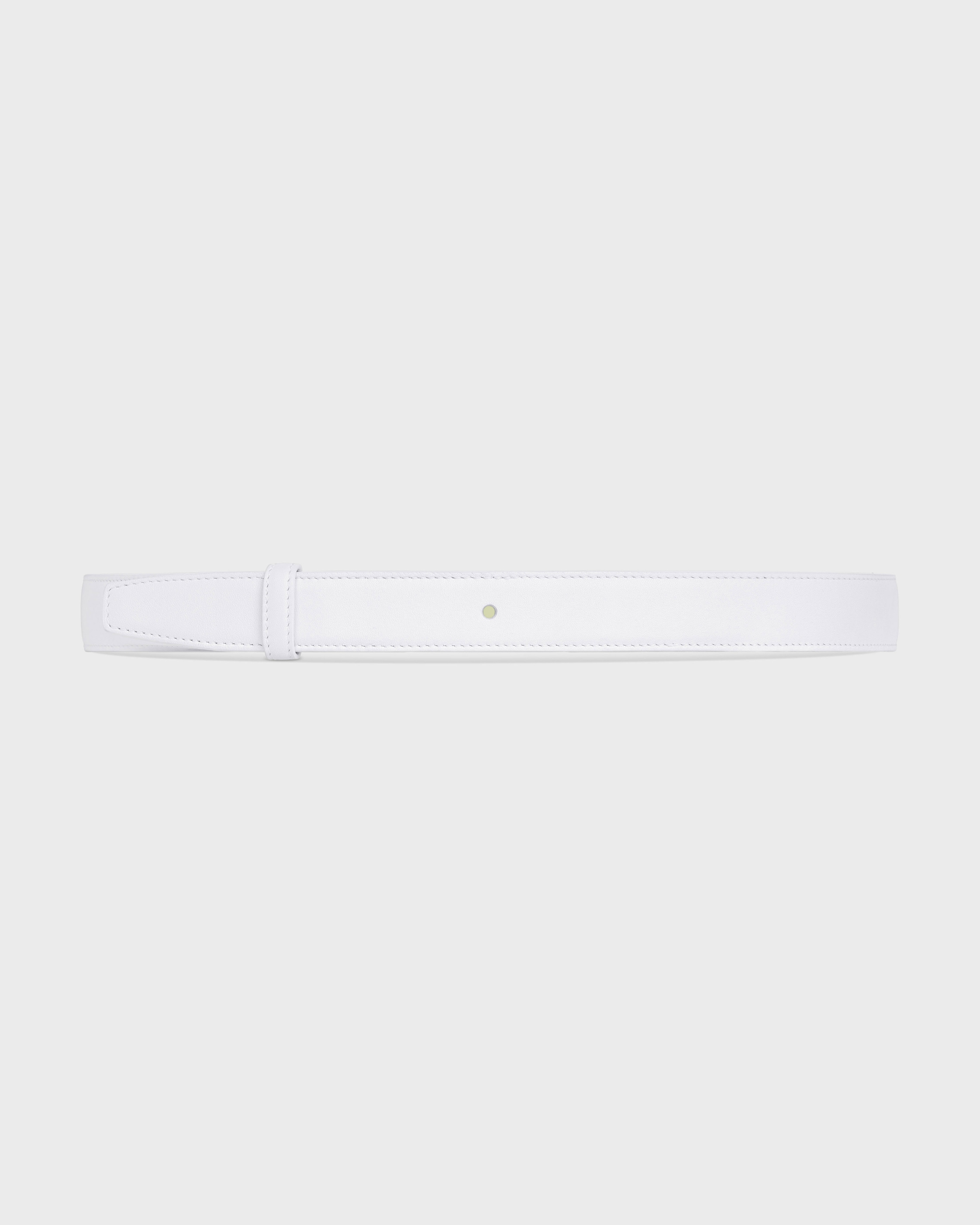 Reversible Strap 25 IN Smooth and Grained Calfskin - ULTRA WHITE