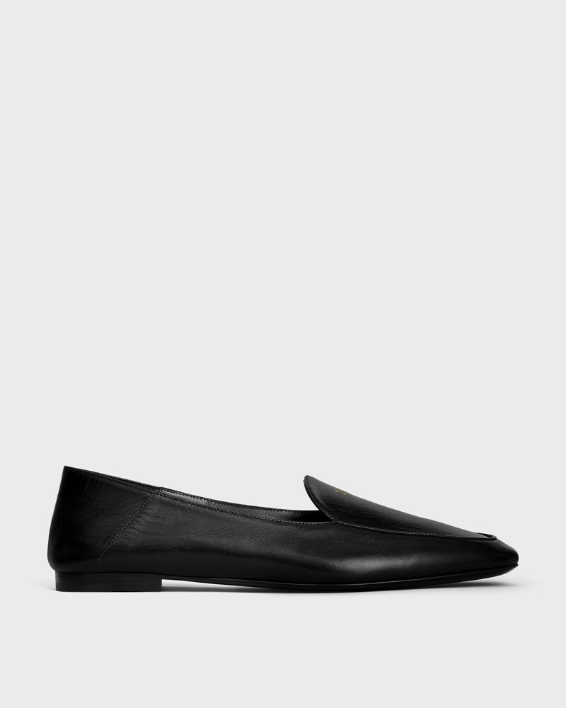 AURA LOAFER IN GOATSKIN - BLACK -  - 1 | CELINE
