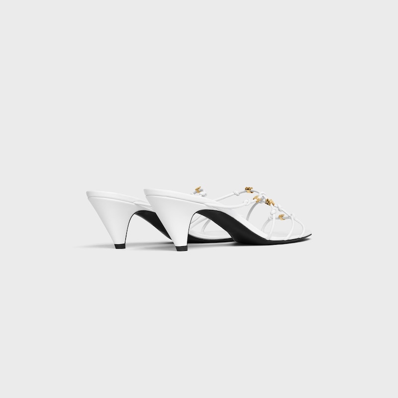 UPTOWN HEELED MULE IN GOATSKIN IN GOATSKIN - WHITE -  - 1 | CELINE