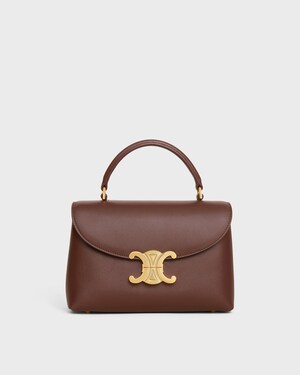 TEEN NINO BAG IN SUPPLE GRAINED CALFSKIN - CHESTNUT - HIVER CELINE - WINTER SELECTION - 1 | CELINE