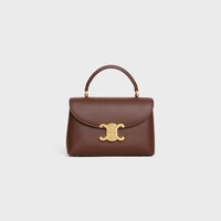 TEEN NINO BAG IN SUPPLE GRAINED CALFSKIN - CHESTNUT - HIVER CELINE - WINTER SELECTION - 1 | CELINE